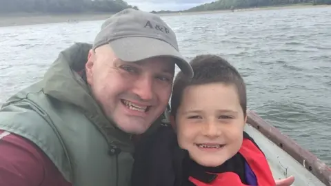 Family photo Rich Cook with his son Harry