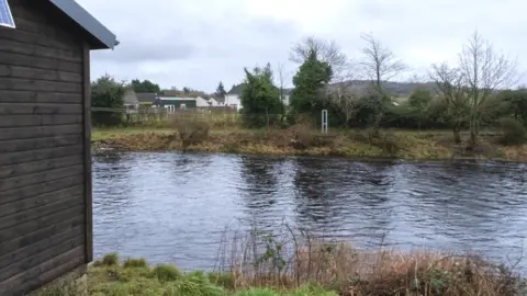 Jozef Durok River level monitoring station on the River Cree at Newton Stewart in Dumfries and Galloway