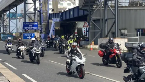 BBC hundreds of fans touched down at Belfast Harbour before making their way up to the North West 200