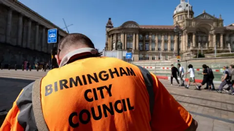 Getty Images Council worker in Birmingham