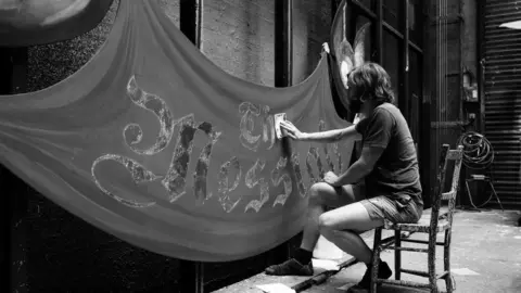 Fraser McGee/Birmingham Rep A set designer at work