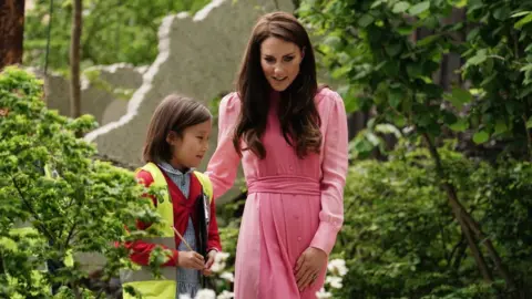 Getty Images Princess of Wales and schoolchild