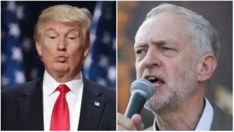 Getty / PA Donald Trump and Jeremy Corbyn