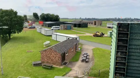 Stuart Howells/BBC Suffolk Fire and Rescue Service Training Centre at Wattisham Flying Station, near Stowmarket