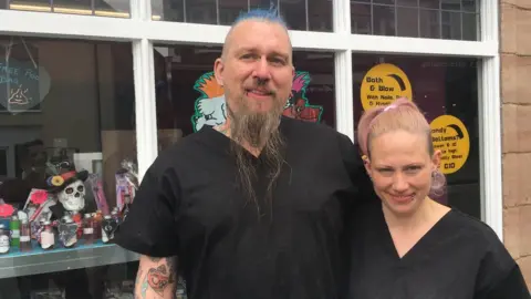 Danny and Catherine Borrill at Alternadog in Colwyn Bay