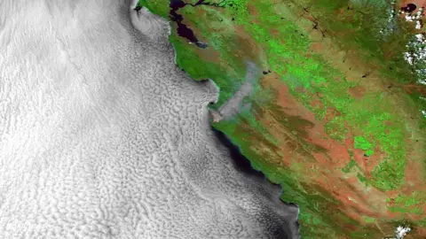 NASA/ Getty The Soberanes Fire seen from space