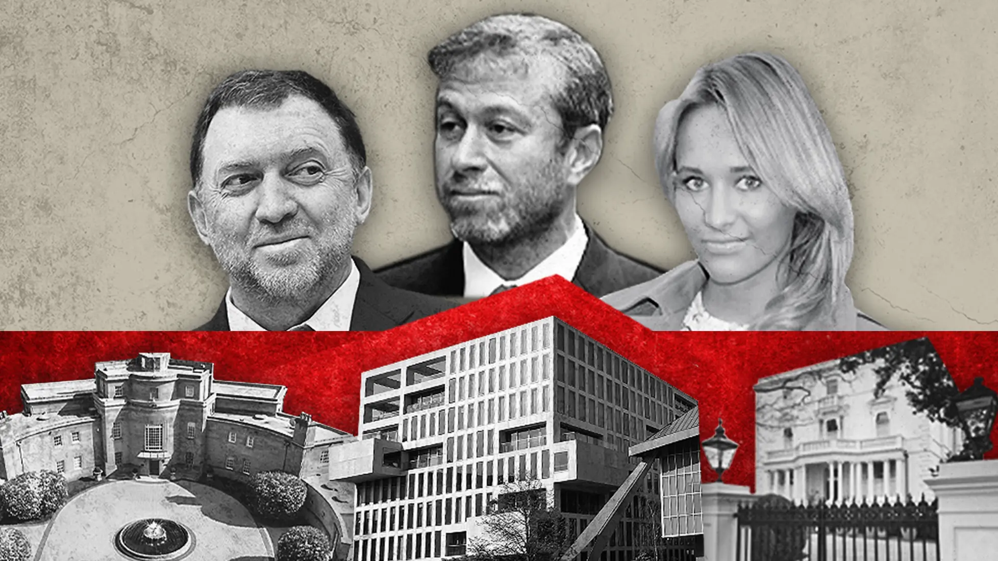 Oleg Deripaska, Roman Abramovich and Polina Kovaleva