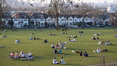 Getty Images South London park in March 2021