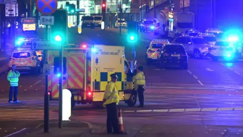 Getty Images emergency services outside arena