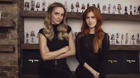 jakub koziel Esther Kinnear-Derungs (r) with co-founder Tara Le Roux who founded Linden Staub model agency