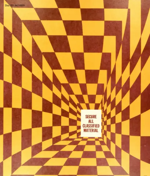 NSA "Secure all classified material" - an NSA poster