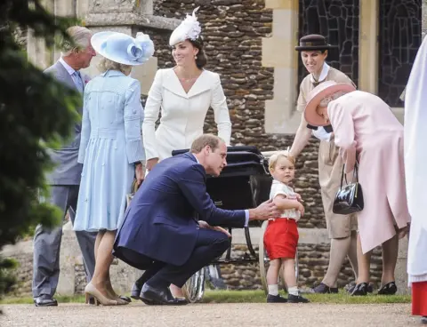 Matthew Usher The Royal Family attending the christening of Princess Charlotte