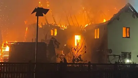 House fire at Takeley, Essex