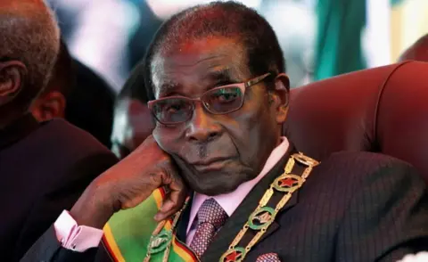 Reuters Zimbabwe's President Robert Mugabe pictured during a rally in Harare