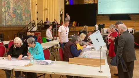 People counting votes