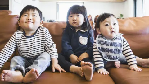 Getty Images A group of Japanese children