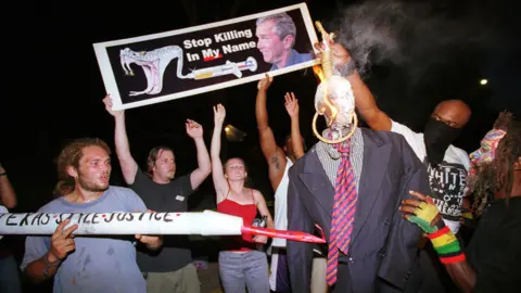 Getty Images The execution of Gary Graham sparked bitter protests in Huntsville in 2000