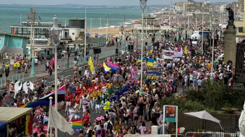 BBC/Anthony Martin The Brighton Pride parade