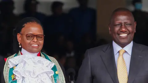 Getty Images Chief justice Martha Koome and President William Ruto