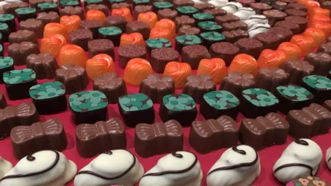 BBC patterned chocolates