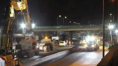 Work taking place on the M42 motorway