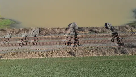 Network rail Damaged rail line