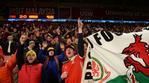 Getty Images Wales football fans