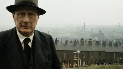 Tony Evans/ Getty Images L S Lowry in Pendlebury, Lancashire, in 1964