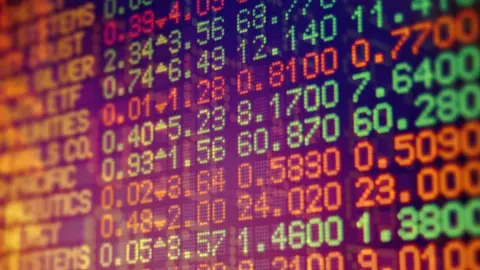 Getty Images Stock trading board