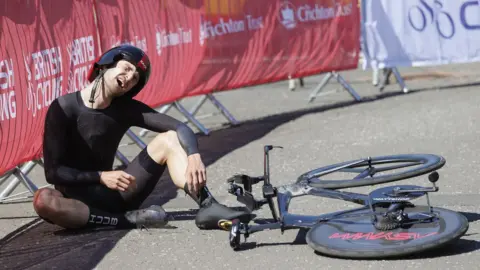 PA Media Collapsed rider