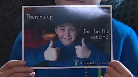 BBC Coby Simons flu awareness card