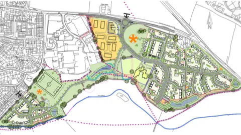 Robert Hitchins/FoDDC A map showing the development plans