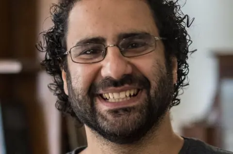 AFP File photo showing British-Egyptian activist and blogger Alaa Abdel Fattah at his home in Cairo on 17 May 2019
