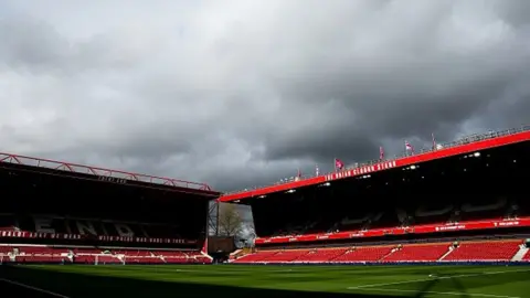A picture of the empty City Ground.
