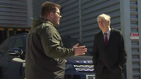 BBC Festival organiser Sam Foulkes asking the first minister about a roadmap for events