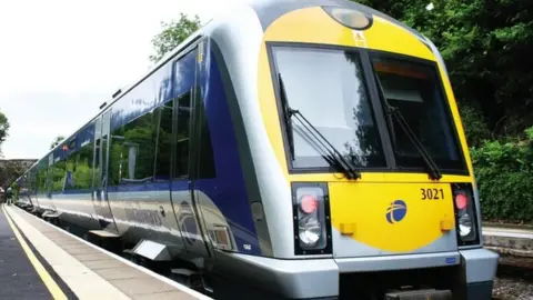 Translink NIR train on the Bangor line