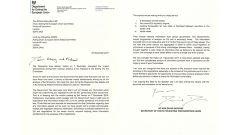 PA Letter from David Davis