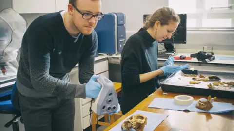 Durham University and Face Lab Digital scanning of the skull