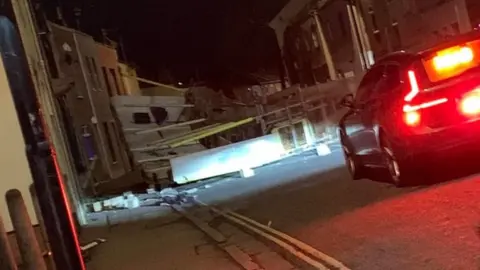 Scaffolding collapsed