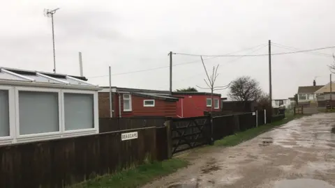 Guy Campbell/BBC The properties facing demolition at Pakefield