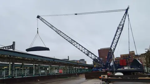 Pro Steel Engineering Photos taken on Christmas Day of the bridge being fitted