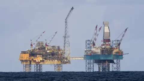 Getty Images Oil rigs in the North Sea