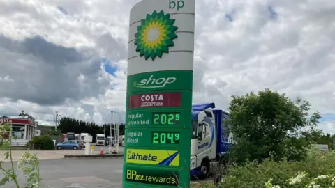 BBC Grantham North Services petrol station