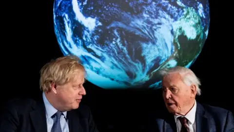 Getty Images Boris Johnson and David Attenborough