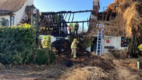 Fire damaged pub