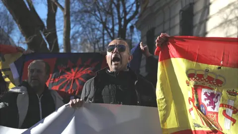 Reuters Protesters from both sides demonstrated outside the court