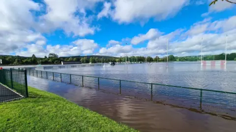 Cara Coll Flooded pitches at Drumquin GAA Club