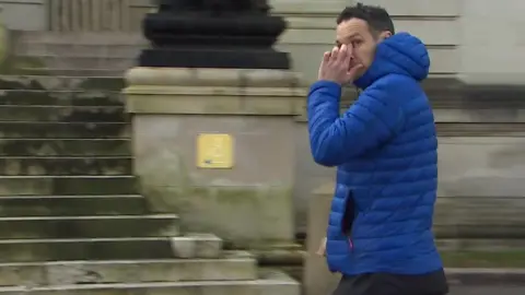 BBC Dr Aled Jones outside Cardiff Crown Court