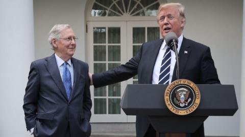 Trump Attacks "dour" Leader Mitch McConnell - BBC News