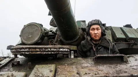 Getty Images Troops have been taking part in exercises near Rostov-on-Don